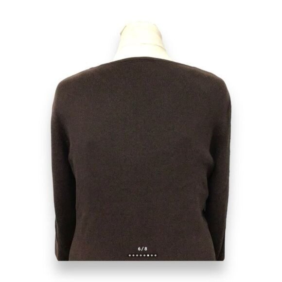 Color Block Womens Sweater By Goodclothes Large 100% Cotton Brown & Beige - Picture 5 of 7
